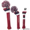 RocketTour Red Base Rugby Stripe Pom Pom Headcover