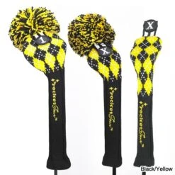 RocketTour Argyle Pom Pom Headcover 9 RocketTour Argyle Pom Pom Headcover -Lightning Golf Shop ROC0008 8c