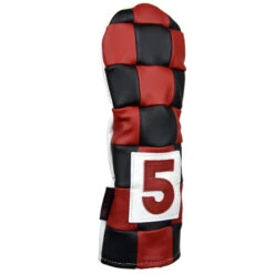 Rose & Fire Checkered Premium USA Leather Headcover 8 Rose & Fire Checkered Premium USA Leather Headcover -Lightning Golf Shop RSF0042 42d
