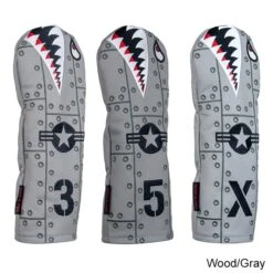 Rose & Fire Bomber/Warhawk Premium USA Leather Headcover -Lightning Golf Shop RSF0054c