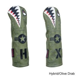 Rose & Fire Bomber/Warhawk Premium USA Leather Headcover -Lightning Golf Shop RSF0054h