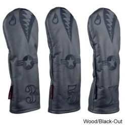 Rose & Fire Bomber/Warhawk Premium USA Leather Headcover -Lightning Golf Shop RSF0054k